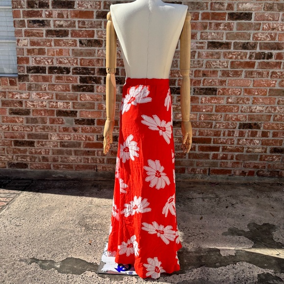 NWT Anthropologie+ Maeve plus size red floral maxi skirt / 24W - Picture 13 of 17